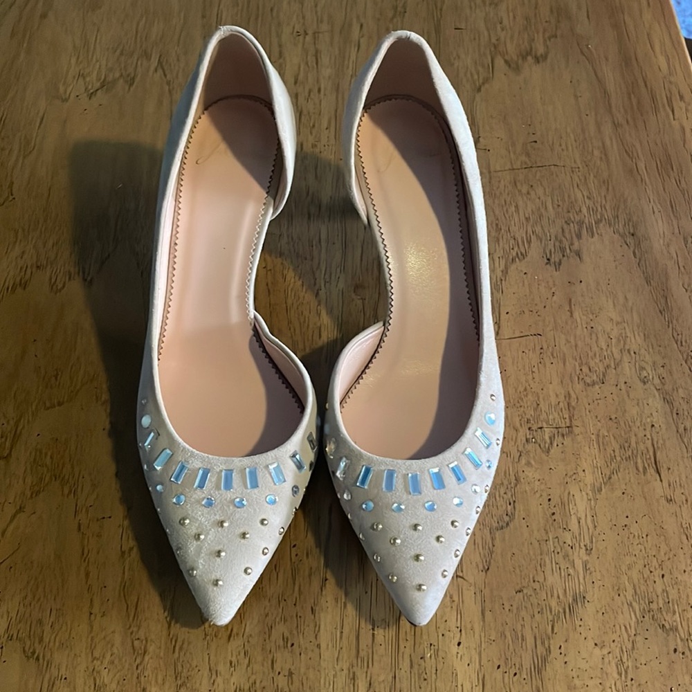 J.Crew D’orsay embellished pumps